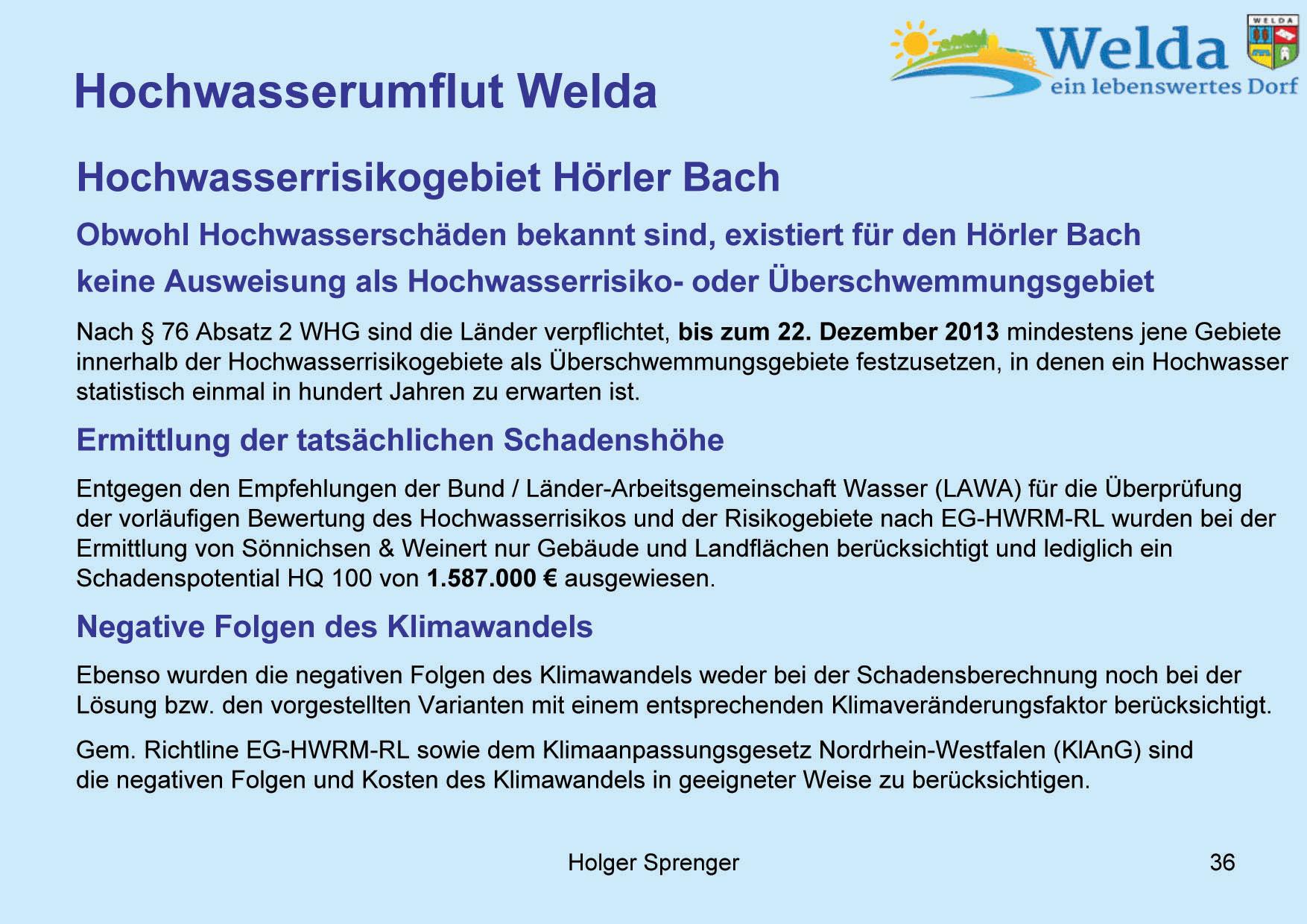 Hochwasserschutz Welda 